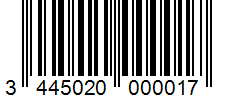 Barcode 3445020000017