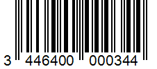 Barcode 3446400000344