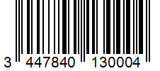 Barcode 3447840130004