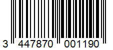 Barcode 3447870001190