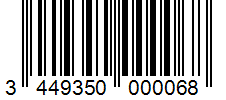 Barcode 3449350000068