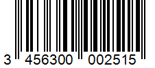 Barcode 3456300002515