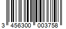 Barcode 3456300003758