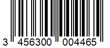 Barcode 3456300004465