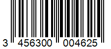 Barcode 3456300004625