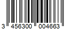 Barcode 3456300004663
