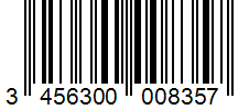 Barcode 3456300008357
