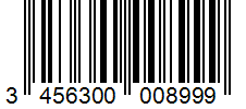 Barcode 3456300008999