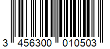 Barcode 3456300010503