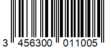 Barcode 3456300011005