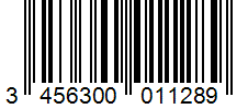 Barcode 3456300011289