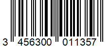 Barcode 3456300011357