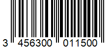 Barcode 3456300011500