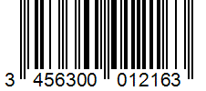 Barcode 3456300012163