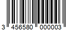 Barcode 3456580000003