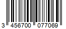 Barcode 3456700077069
