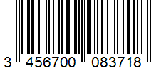 Barcode 3456700083718