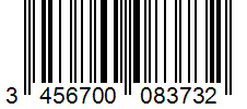 Barcode 3456700083732