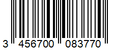 Barcode 3456700083770