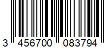 Barcode 3456700083794