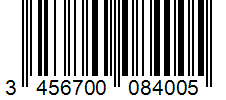 Barcode 3456700084005