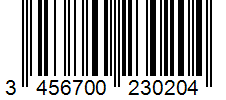 Barcode 3456700230204