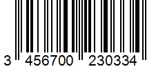 Barcode 3456700230334