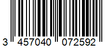 Barcode 3457040072592