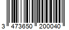Barcode 3473650200040