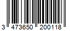 Barcode 3473650200118