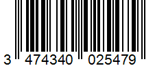 Barcode 3474340025479