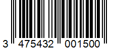 Barcode 3475432001500