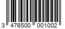 Barcode 3476500001002