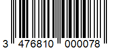 Barcode 3476810000078