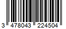 Barcode 3478043224504