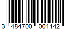Barcode 3484700001142