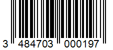 Barcode 3484703000197