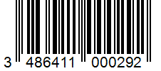 Barcode 3486411000292