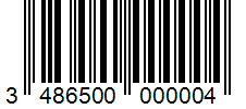 Barcode 3486500000004