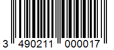 Barcode 3490211000017