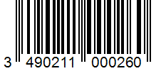 Barcode 3490211000260