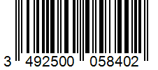 Barcode 3492500058402