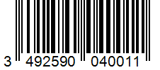 Barcode 3492590040011