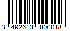 Barcode 3492610000018