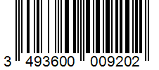 Barcode 3493600009202