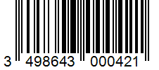Barcode 3498643000421
