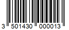 Barcode 3501430000013