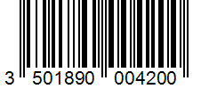 Barcode 3501890004200