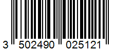Barcode 3502490025121