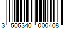 Barcode 3505340000408